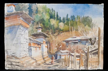 Ściana modlitewna Ogayen Choling, Bhutan, 2018